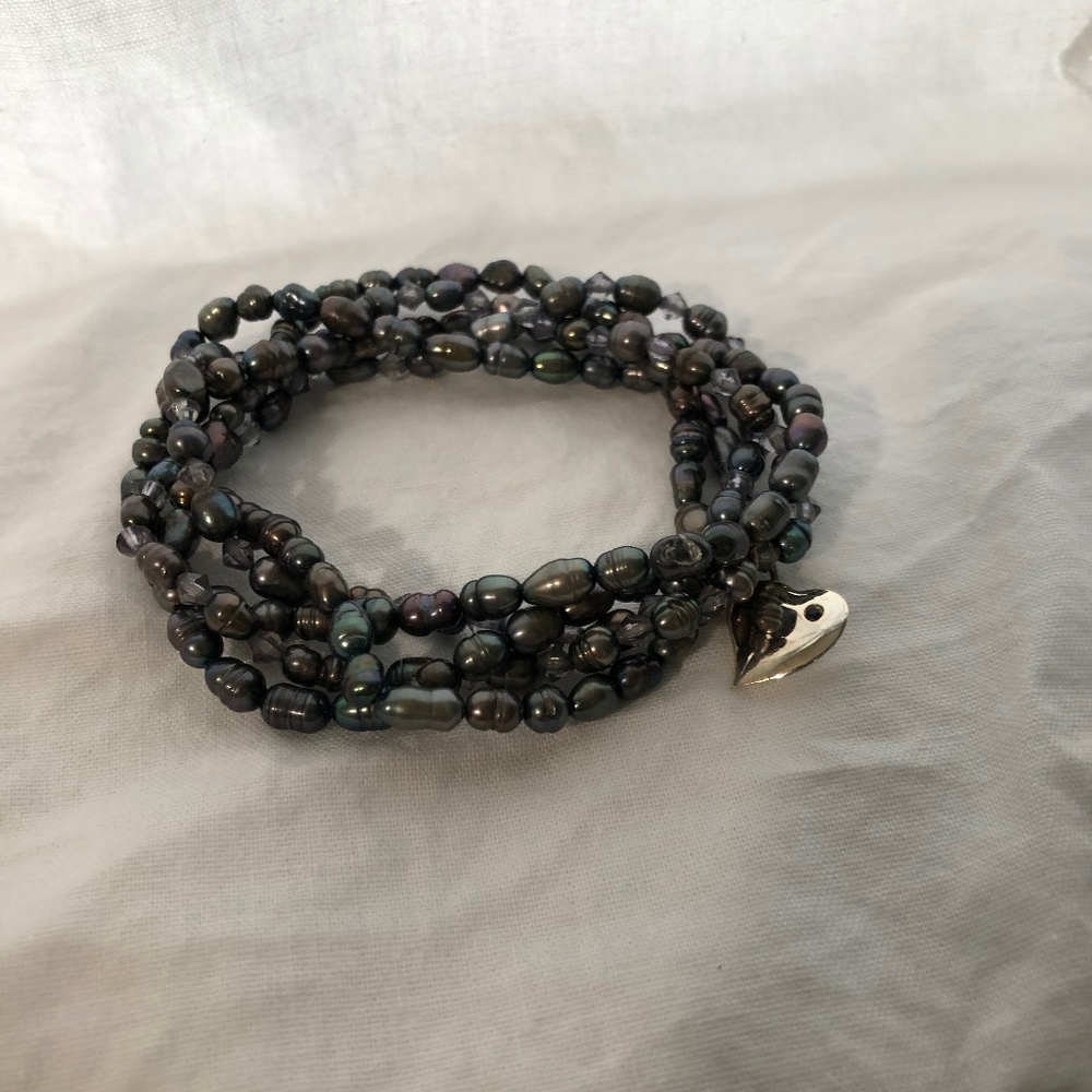 Vintage elastic pearl bracelet
